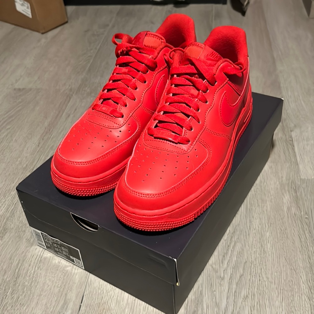 Nike red Air Force 1